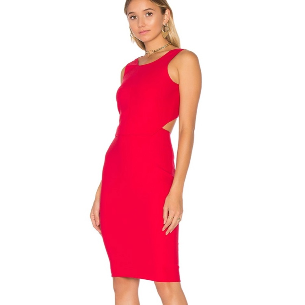 Elizabeth and James red cut out dress